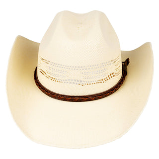 C.C Leather Band Patterned Paper Toyo Cowboy Hat