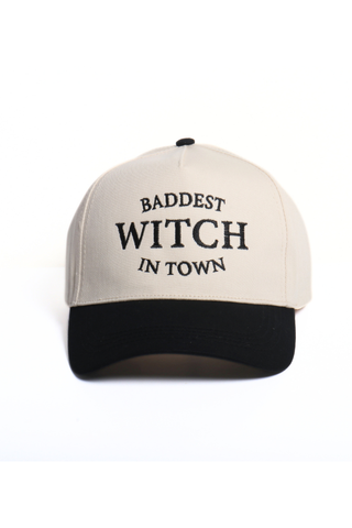 HALLOWEEN BADDEST WITCH IN TOWN Embroidery Two Tone Hat