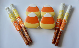 Fall and Halloween Candy Corn shaped Chocolate Oreo