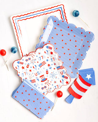Stripes and Stars Paper Plate