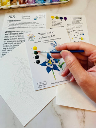 Columbine Flower Watercolor Kit