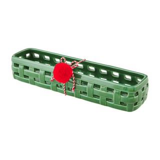 Christmas Ceramic Woven Basket