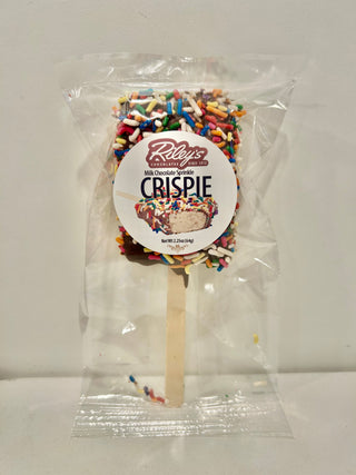 Covered Rice Crispie with Sprinkles