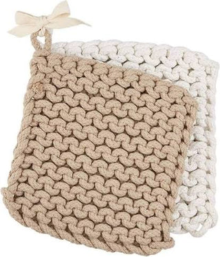 Taupe Crocheted Pot Holders