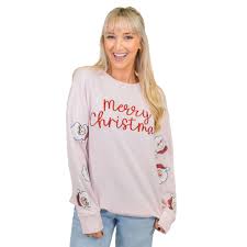 Merry Christmas Pink Sweatshirt