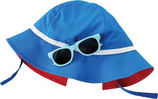 Kids Blue Sun Hat & Glasses