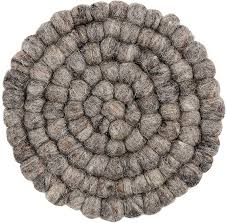 Gray Felted Wool Trivet