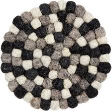 Black Felted Round Trivet