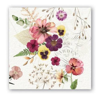Pressed Flowers Cocktail Napkin