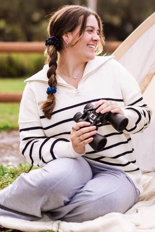 Midnight Rain Large Silk Scrunchies