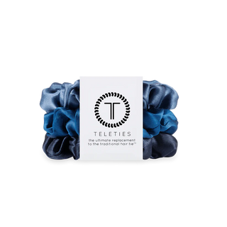 Midnight Rain Large Silk Scrunchies