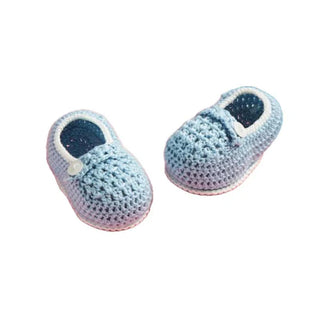 Blue Crochet Booties