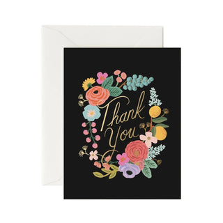 Garden Party Wreath Thank You Cards