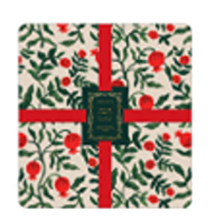 Christmastide Pomegranate Fleece Blanket