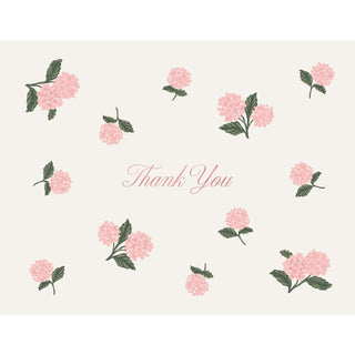 Pink Hydrangea Thank You Card