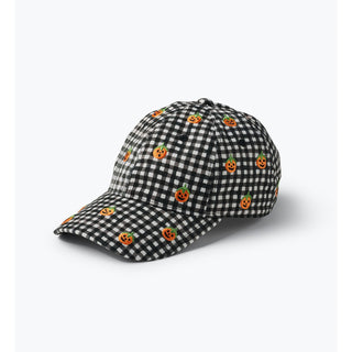 Pumpkin Gingham Embroidered Baseball Cap