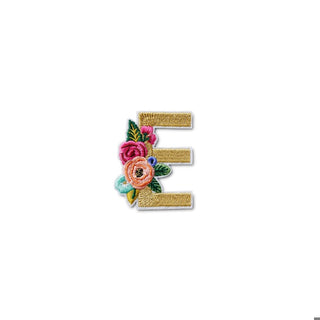Monogram Embroidered Sticker Patch-E