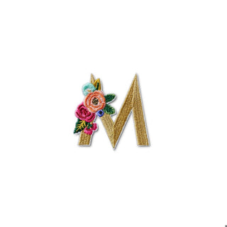 Monogram Embroidered Sticker Patch-M