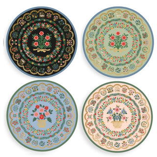 Rosette Porcelain Dessert Plate Set