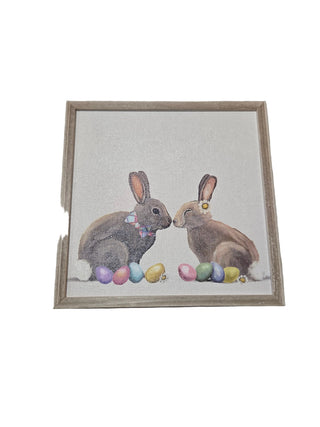 Baby Easter Bunnies Framed canvas