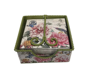 Peony Tin Napkin Holder