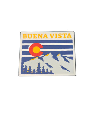 Flag Mountain Range Buena Vista Sticker
