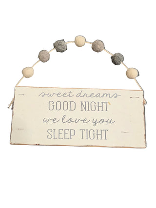 Good Night Sleep Tight Door Hanger