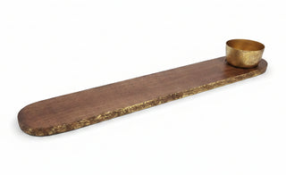 Long Gold Wood Board & Dip Set