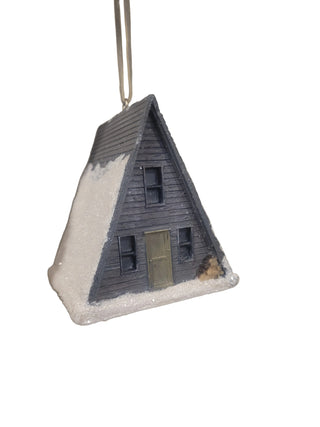 Wood Cabin Ornament