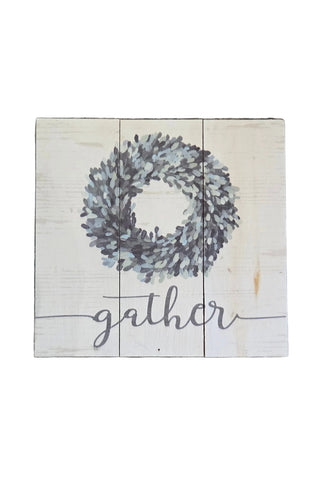 Gather Wreath Sign