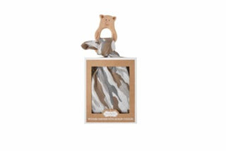 Bear Teether & Cuddler Brown/Gray Camo