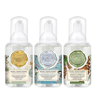 Happy Holidays Mini Foaming Soap Set