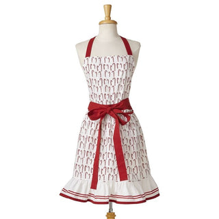 Oh What Fun Candy Cane Frill Apron