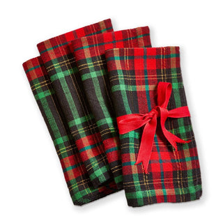 Christmas Plaid Napkin Set/4