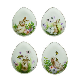 Dol Spring Floral Egg Plate 4 Asst