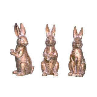 Sm Res Bronze Bunny Decor 3 Asst