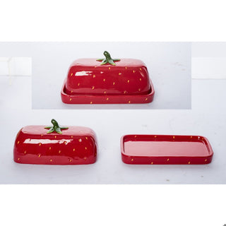 Dol Strawberry Butter Dish w/Lid