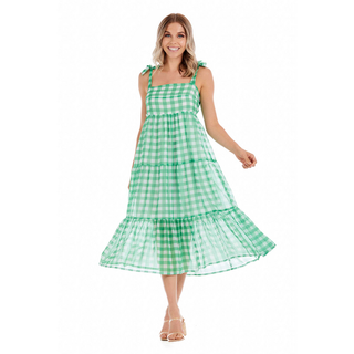 Green Vivianne Midi Dress