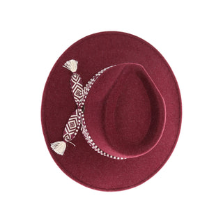 C.C. Beanie Geometric Trim Fabric Panama Hat