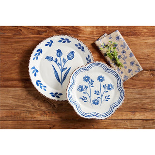 Nested Blue Floral Platter Set