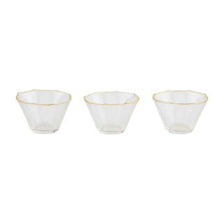 Gold Edge Glass Ramekin Set