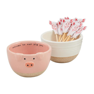 Farm Animal Tidbit & Toothpick Set