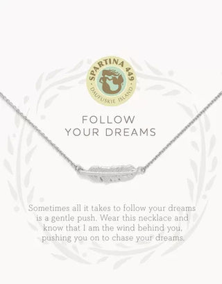 SLV Necklace Follow Your Dreams/Feather SIL