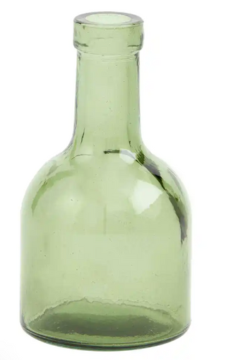 Green Short Glass Vase