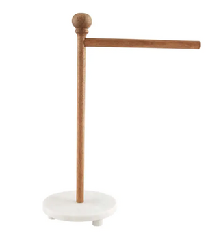 Marble Wood Towel Holder
