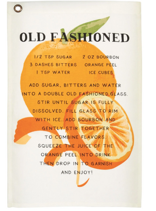 Old Fashion Drink Recipe Towel