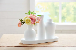 White Paulownia Vase Tray