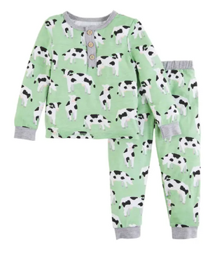 Green Cow Pajamas 12-18mo