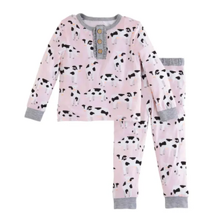 Pink Cow Pajamas 3T