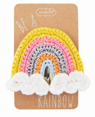 Yell Rainbow Crochet Hair Clip
